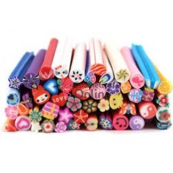 Batonase fimo pentru decor BFD002BB combinat set de 50 bucati + Cutter